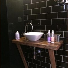 Lavabo macizo Castaño